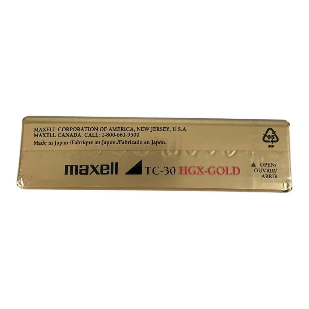 NWT Vintage Maxell HGX-Gold Premium VHS-C Camcorder Videocassette TC-30